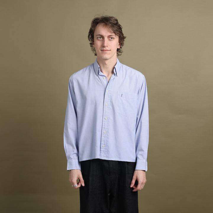 Yves Saint Laurent Shirt Light Blue & White Men's M