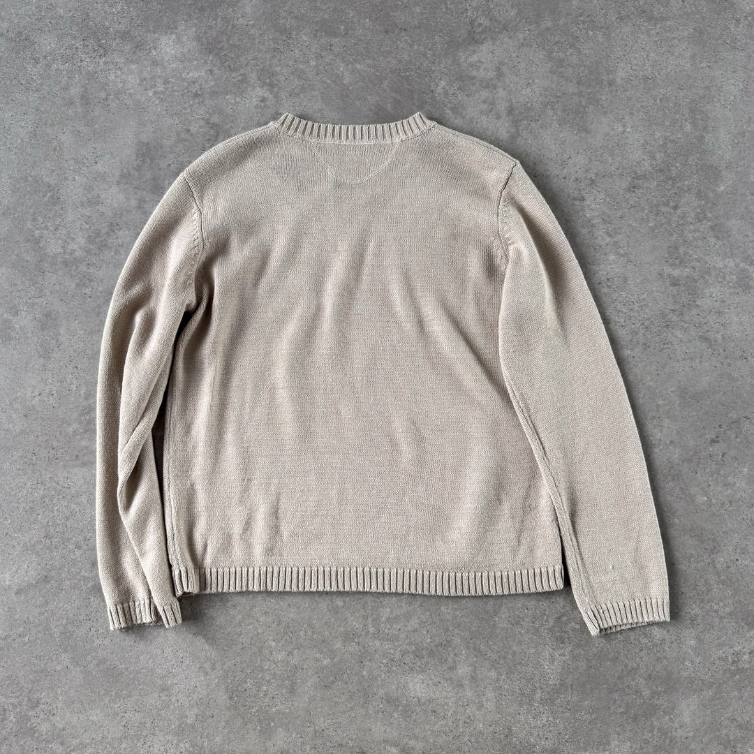 Armani Jeans V-Neck Jumper Beige Men's L