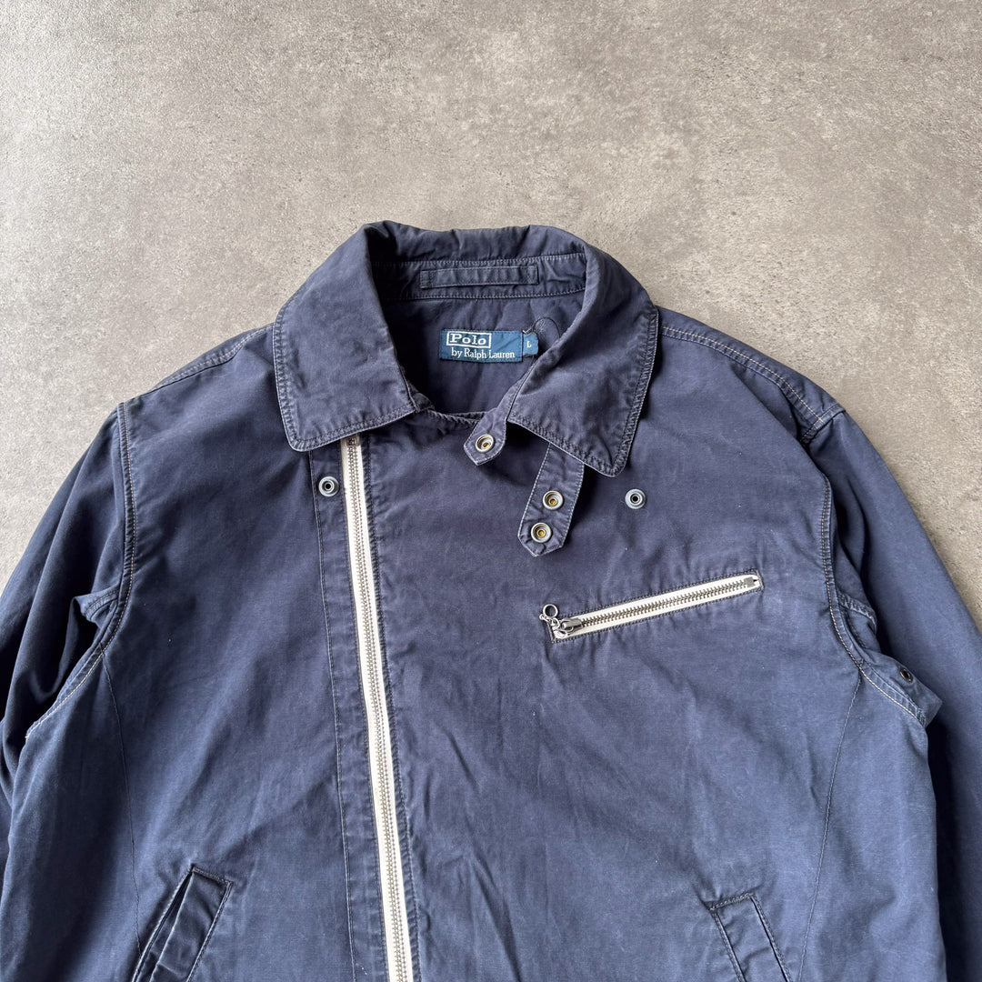 Ralph Lauren Biker Jacket Navy Blue Men's L