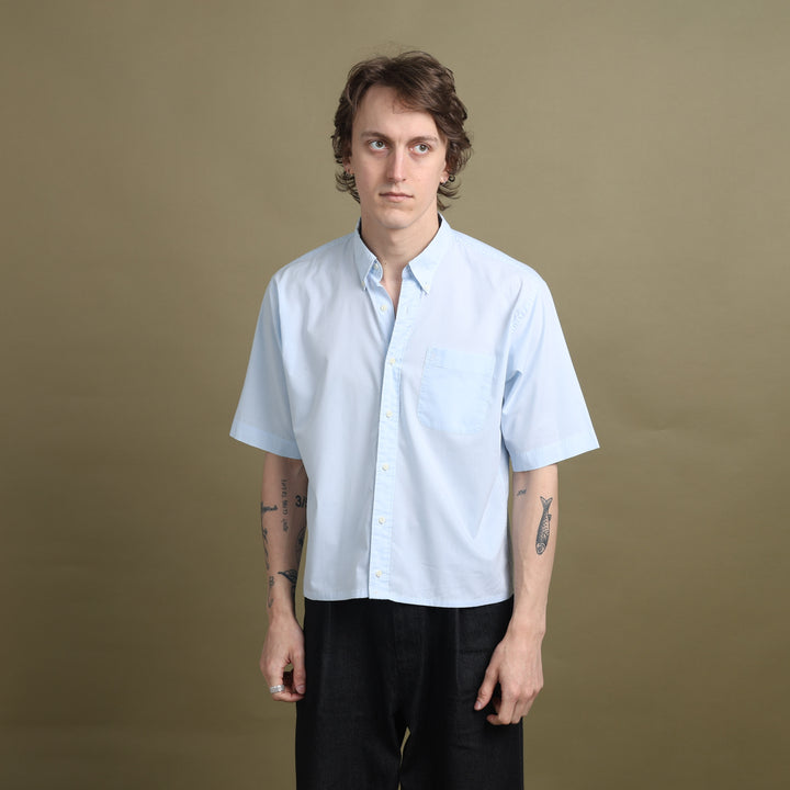 Yves Saint Laurent Short Sleeve Shirt Light Blue Men's L