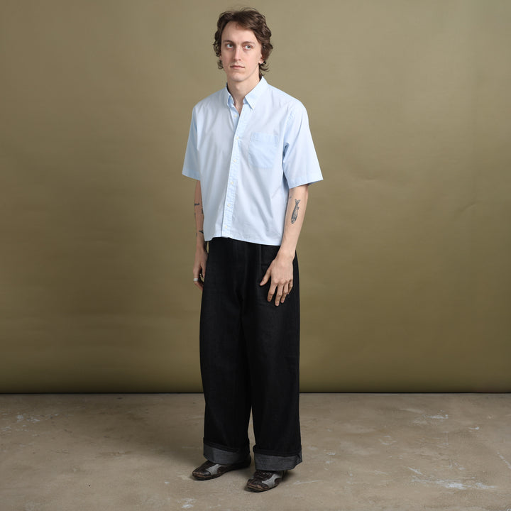 Yves Saint Laurent Short Sleeve Shirt Light Blue Men's L