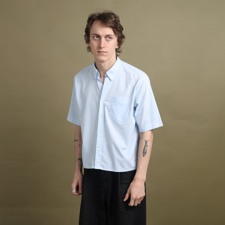 Yves Saint Laurent Short Sleeve Shirt Light Blue Men's L