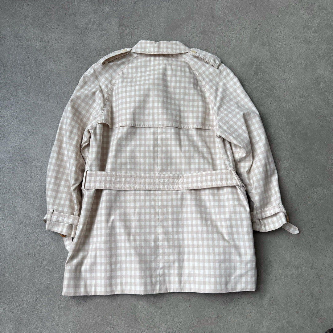 Aquascutum Chore Jacket Beige & White Women's UK 12