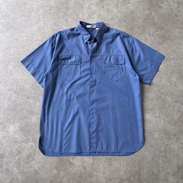 Dolce & Gabbana Short Sleeve Shirt Bottle Blue Men's XL