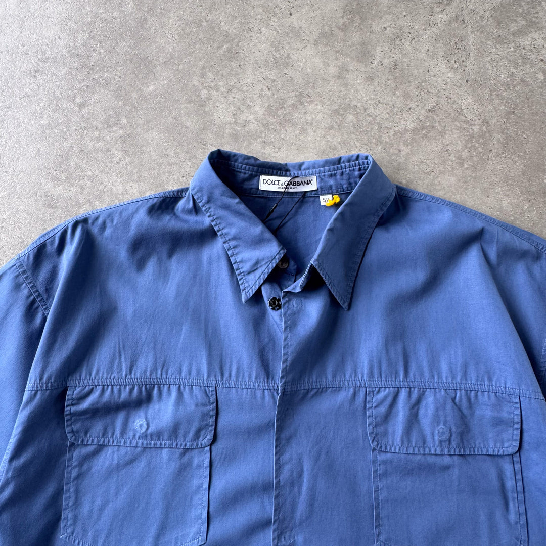 Dolce & Gabbana Short Sleeve Shirt Bottle Blue Men's XL