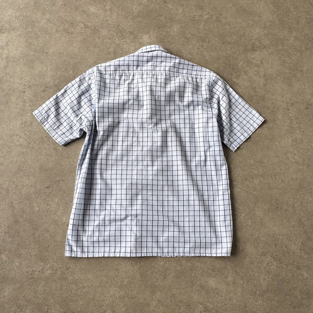 Yves Saint Laurent Short Sleeve Shirt Light Blue & White Men's L