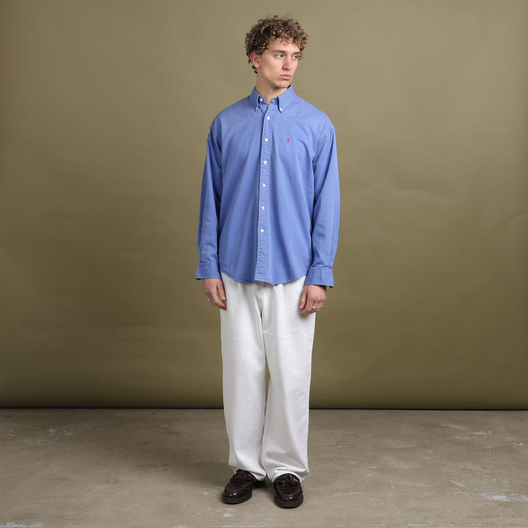 Yves Saint Laurent Oxford Shirt Bottle Blue Men's M