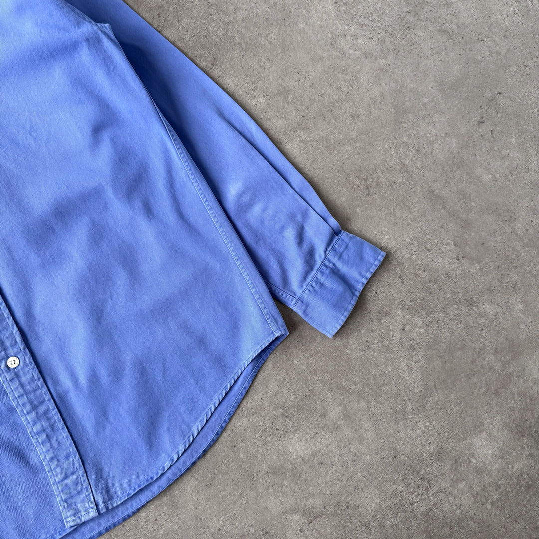 Yves Saint Laurent Oxford Shirt Bottle Blue Men's M