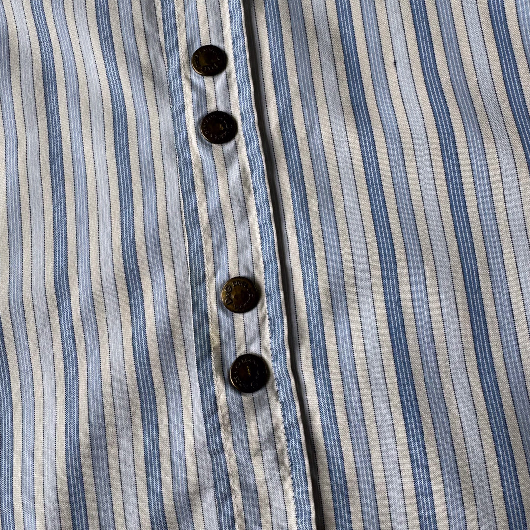 Dolce & Gabbana Dress Shirt White & Blue Men's M