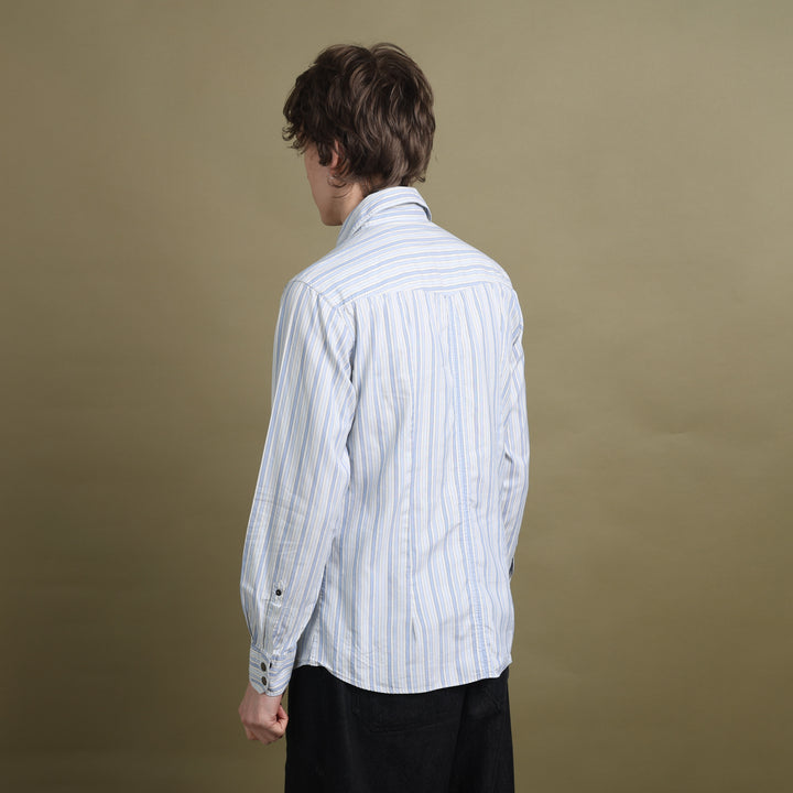 Dolce & Gabbana Dress Shirt White & Blue Men's M