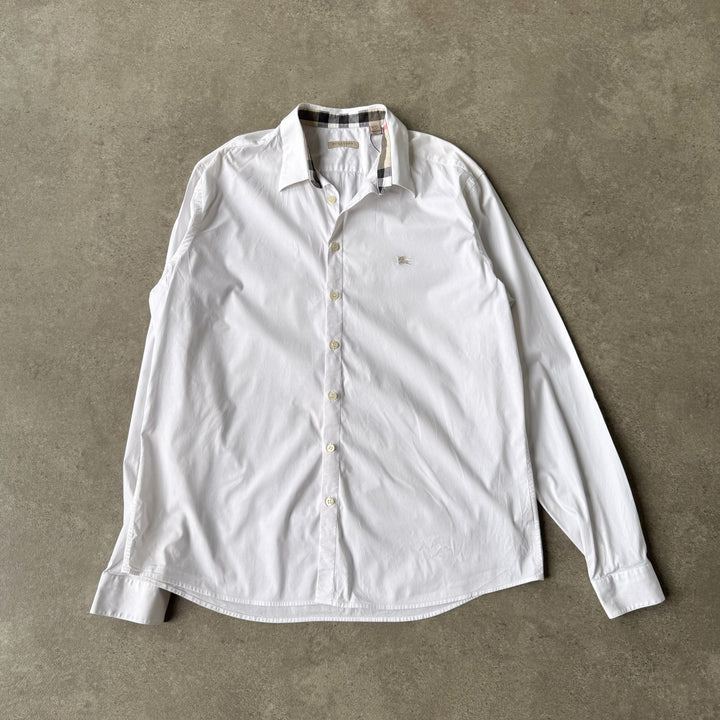 Burberry Dress Shirt White Men's XL