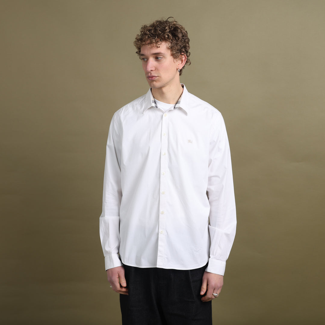 Burberry Dress Shirt White Men's XL