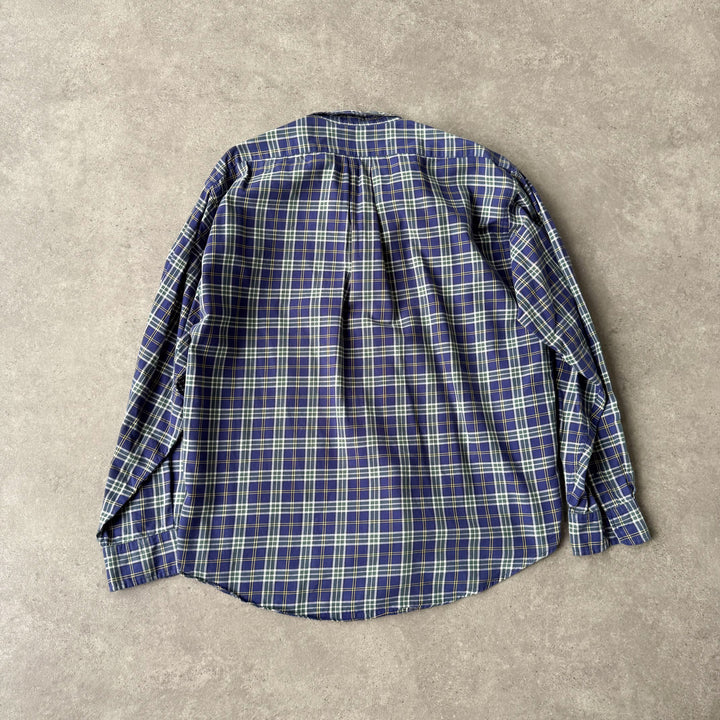 Yves Saint Laurent Flannel Shirt Blue Men's L