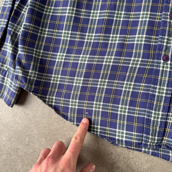 Yves Saint Laurent Flannel Shirt Blue Men's L