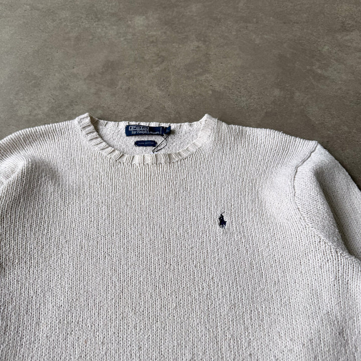 Ralph Lauren Crew Neck Jumper White Men's L