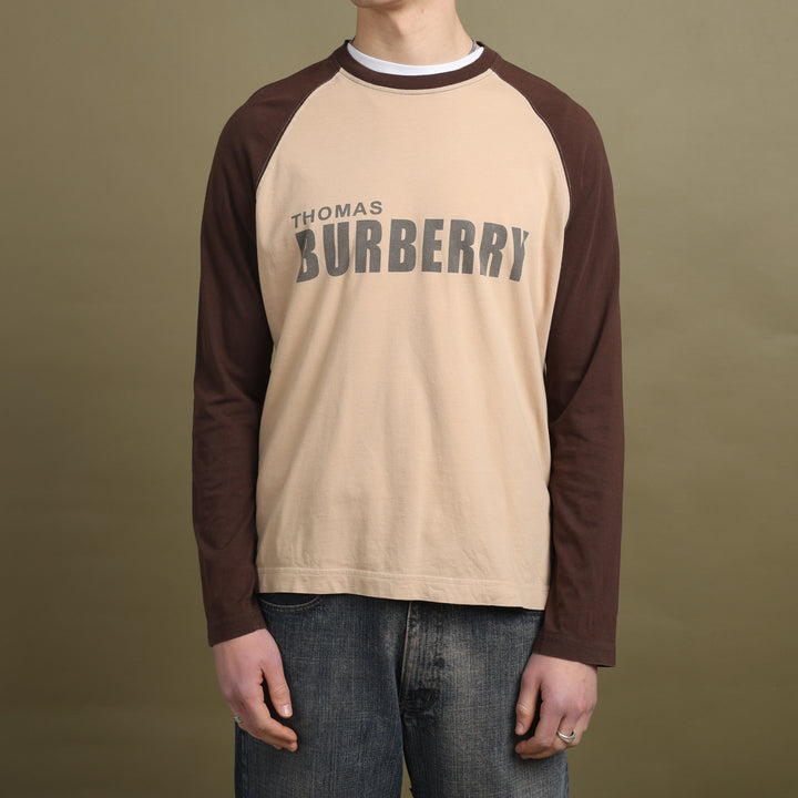 Thomas Burberry Long Sleeve T-Shirt Beige Men's L