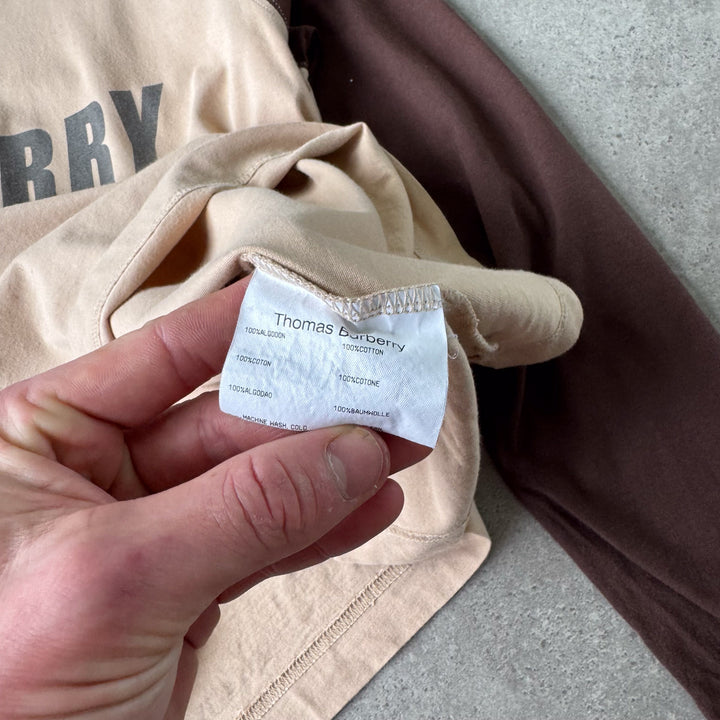 Thomas Burberry Long Sleeve T-Shirt Beige Men's L