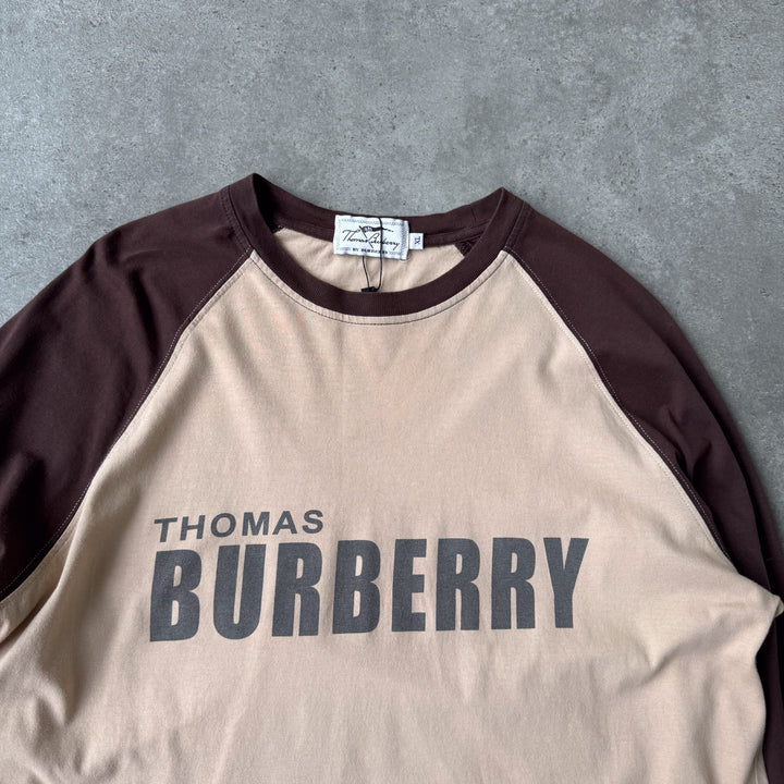 Thomas Burberry Long Sleeve T-Shirt Beige Men's L