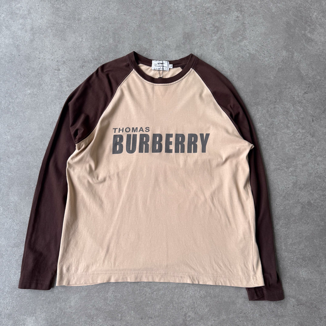 Thomas Burberry Long Sleeve T-Shirt Beige Men's L