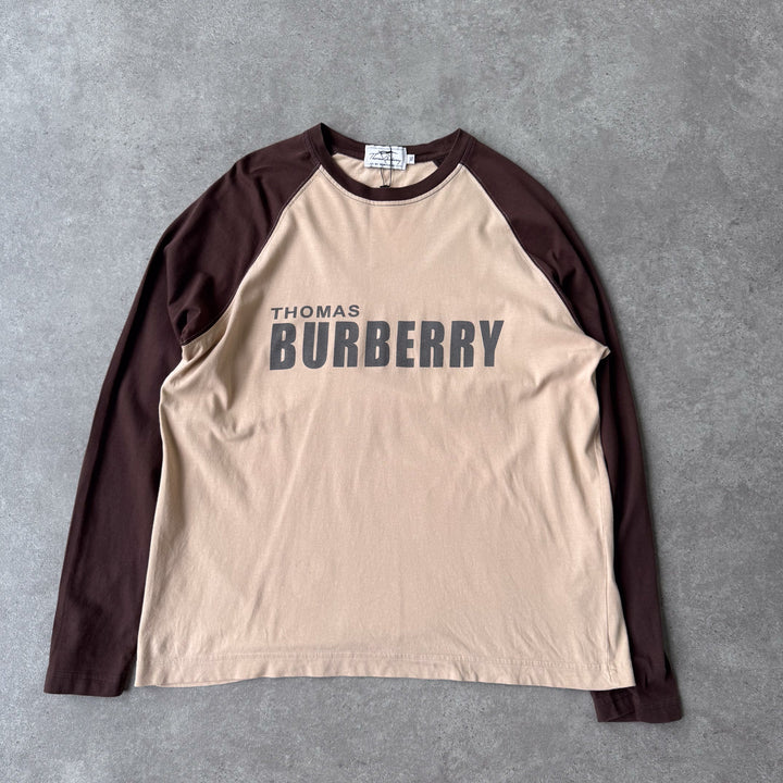 Thomas Burberry Long Sleeve T-Shirt Beige Men's L