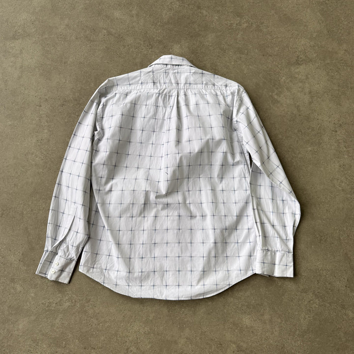 Yves Saint Laurent Dress Shirt White & Blue Men's L