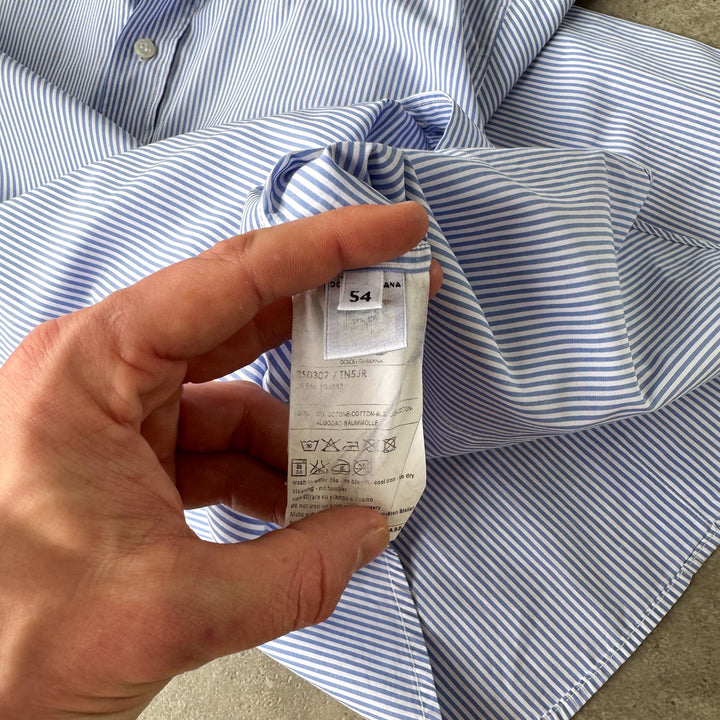 Dolce & Gabbana Dress Shirt Light Blue & White Men's L