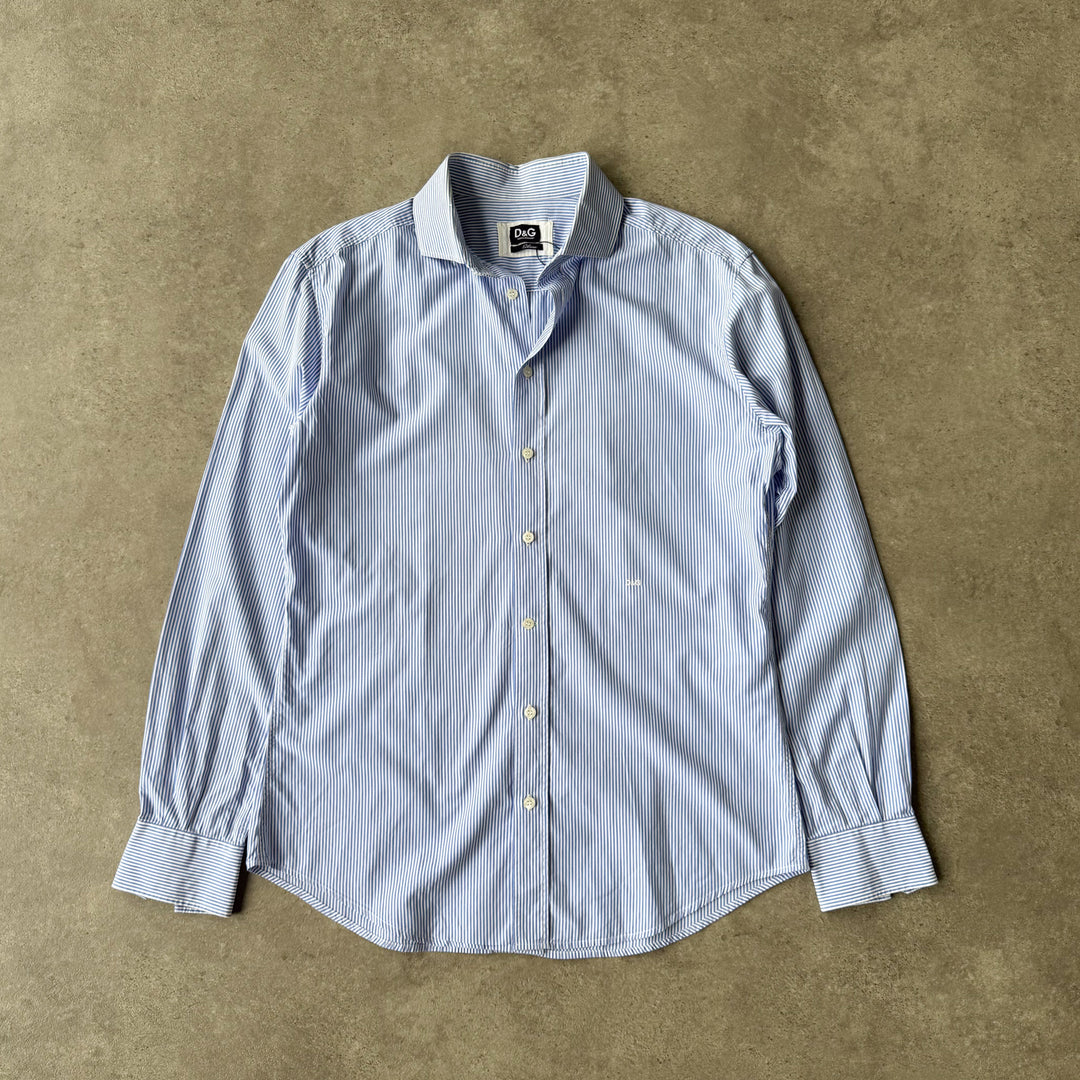 Dolce & Gabbana Dress Shirt Light Blue & White Men's L