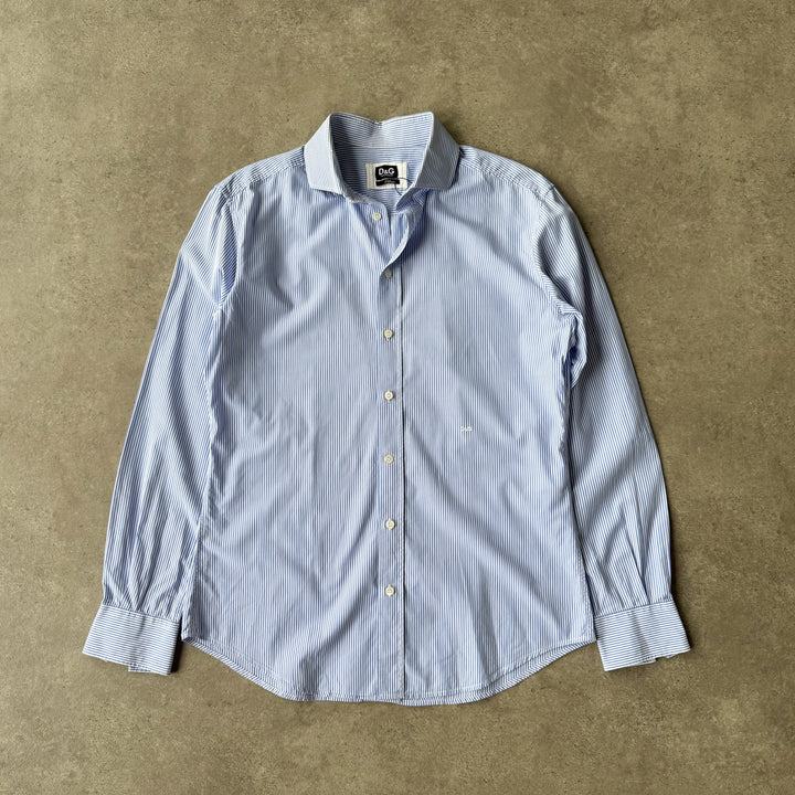 Dolce & Gabbana Dress Shirt Light Blue & White Men's L