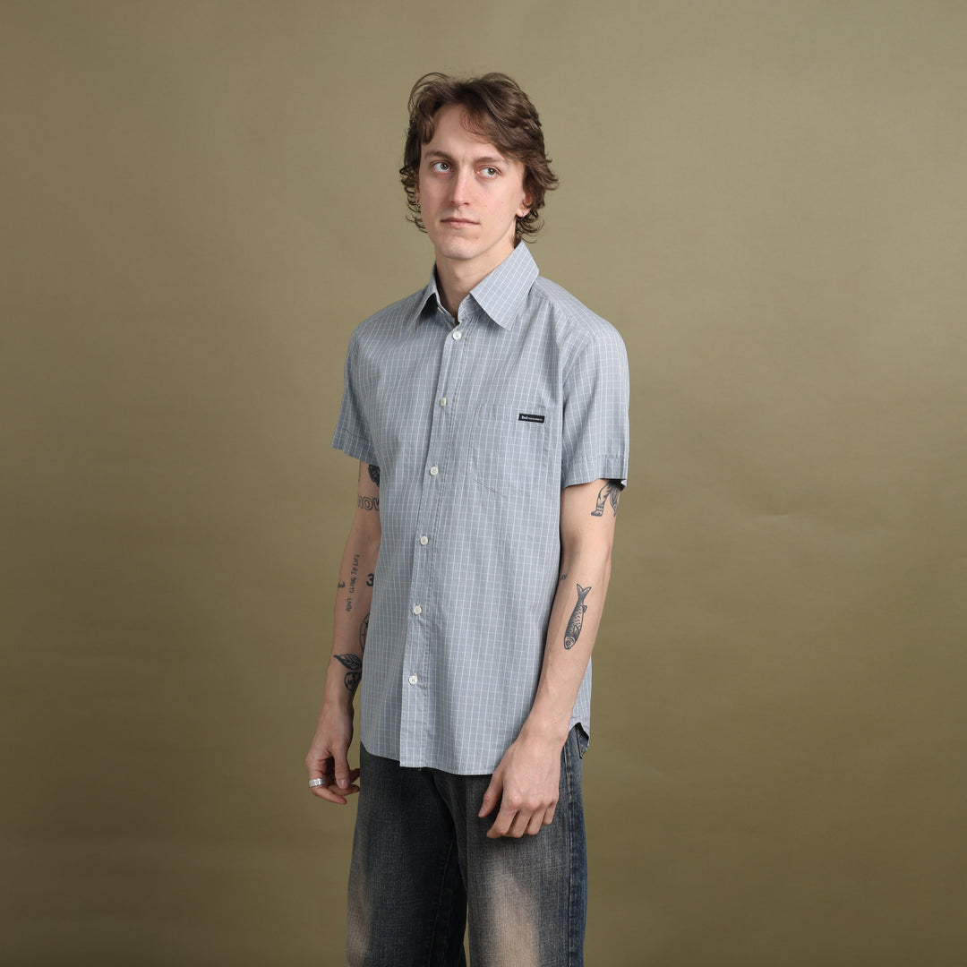 Dolce & Gabbana Short Sleeve Shirt Grey & White Men's M