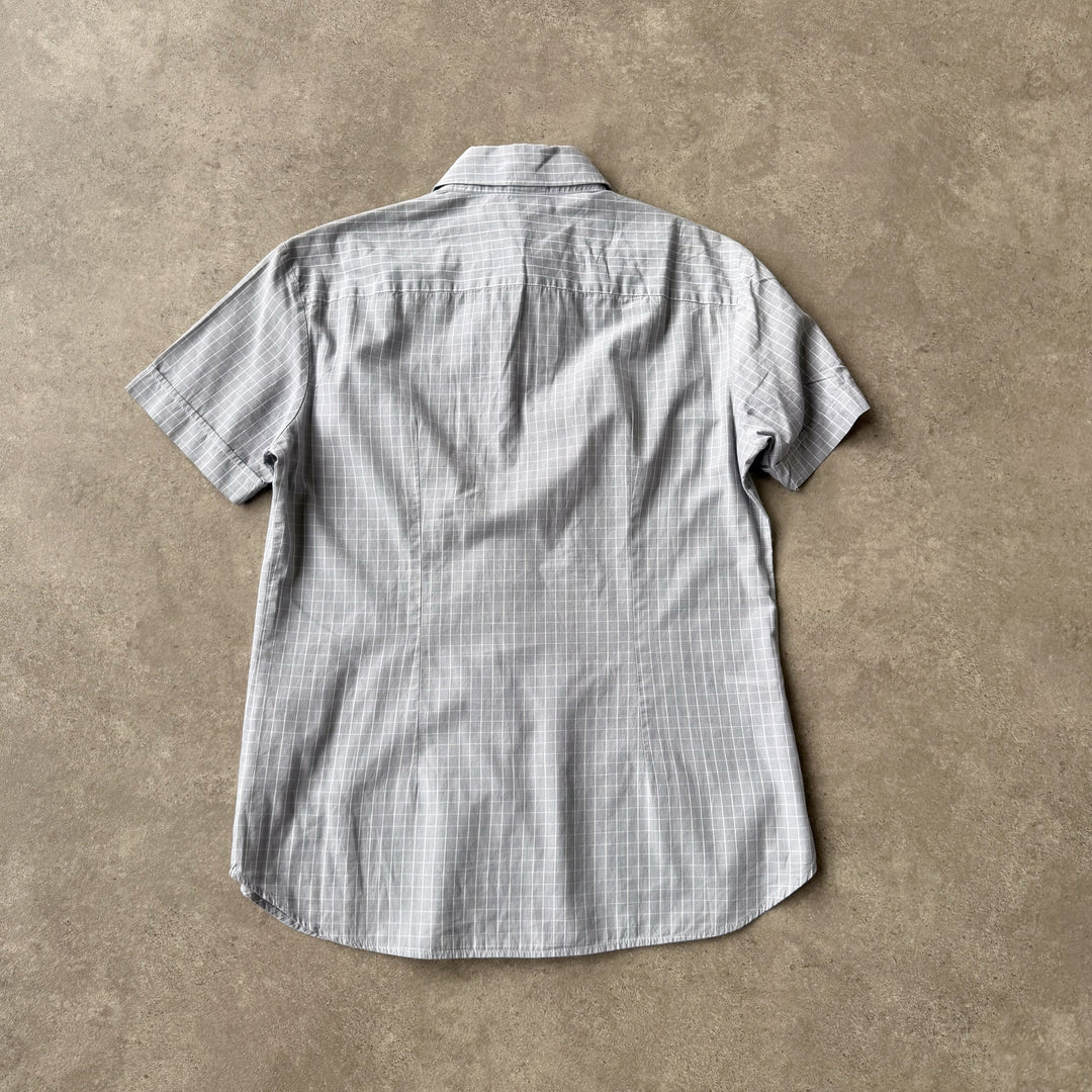 Dolce & Gabbana Short Sleeve Shirt Grey & White Men's M