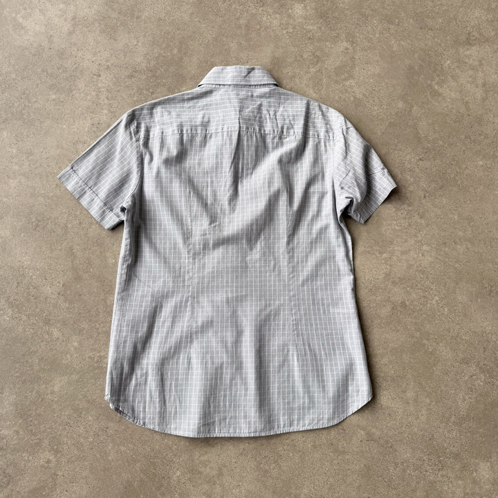 Dolce & Gabbana Short Sleeve Shirt Grey & White Men's M