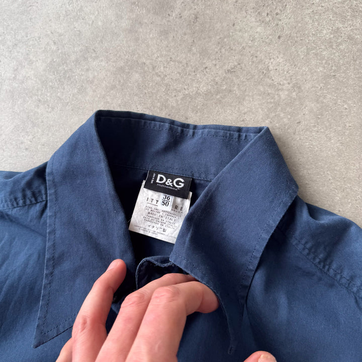 Dolce & Gabbana Dress Shirt Navy Blue Men's L