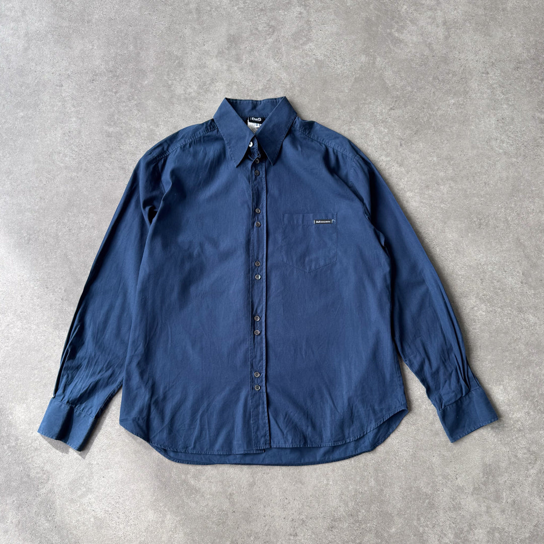 Dolce & Gabbana Dress Shirt Navy Blue Men's L