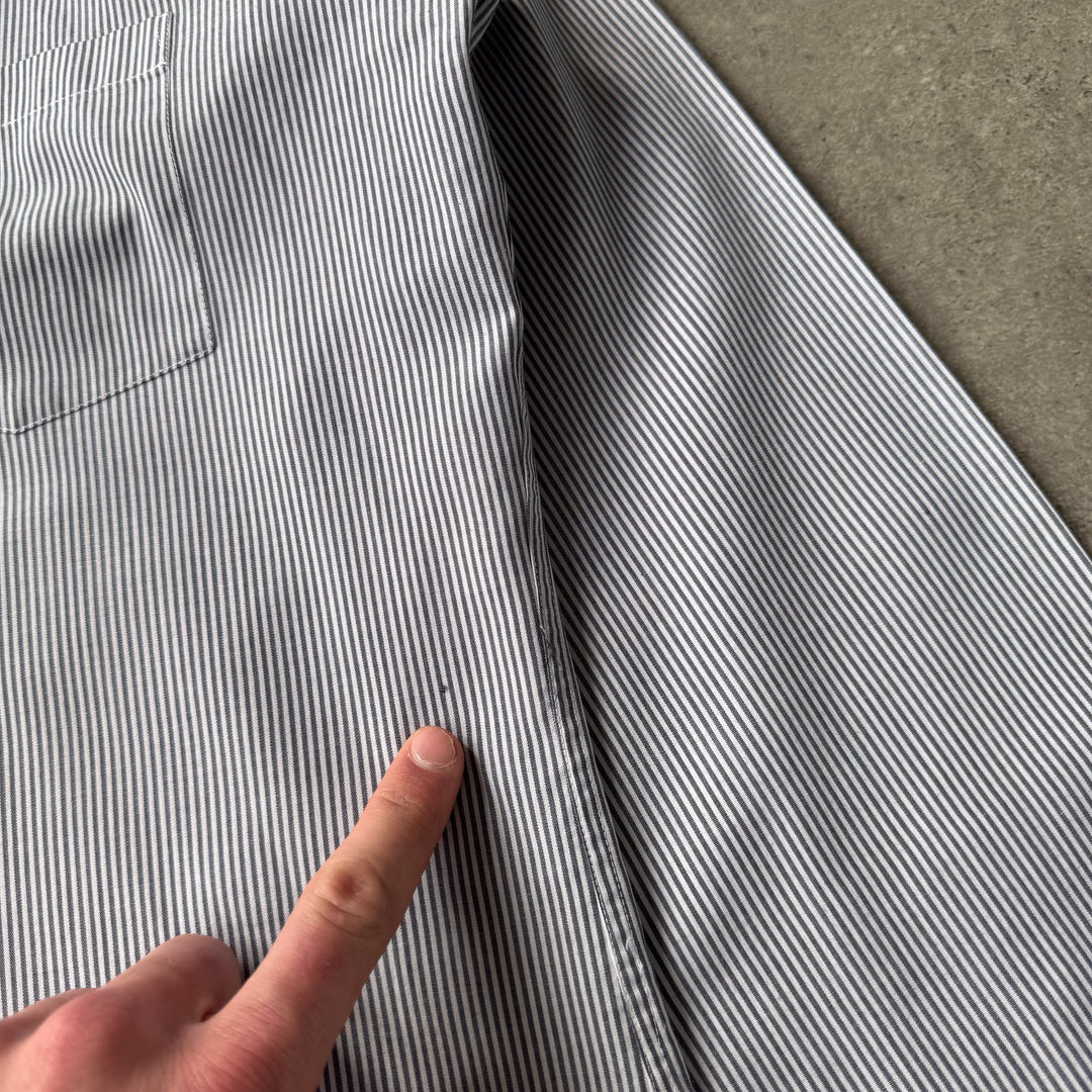 Yves Saint Laurent Dress Shirt Grey & White Men's S