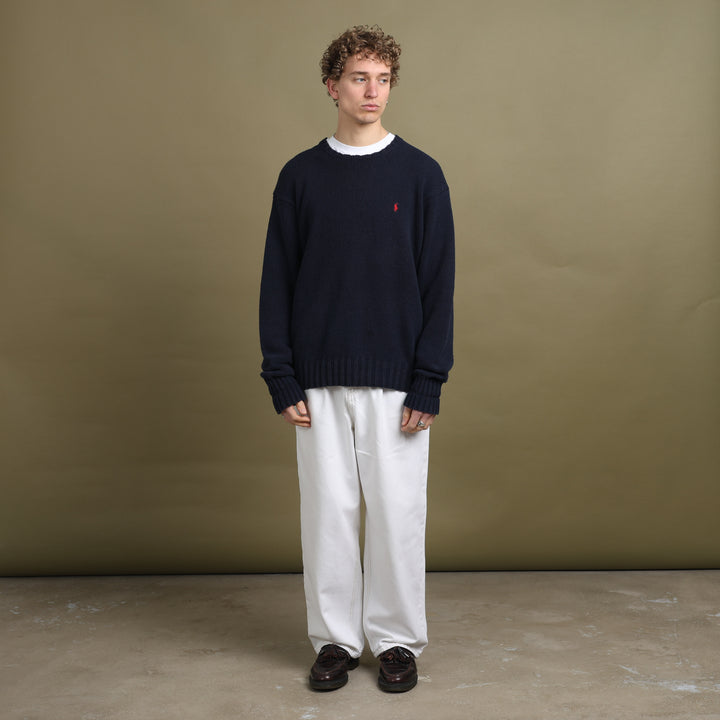 Ralph Lauren Crew Neck Jumper Navy Blue Men's L