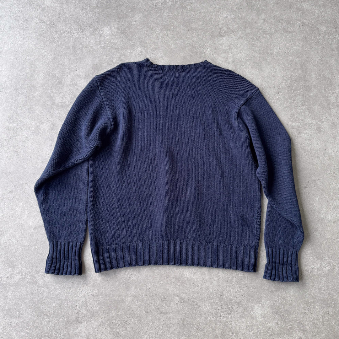 Ralph Lauren Crew Neck Jumper Navy Blue Men's L