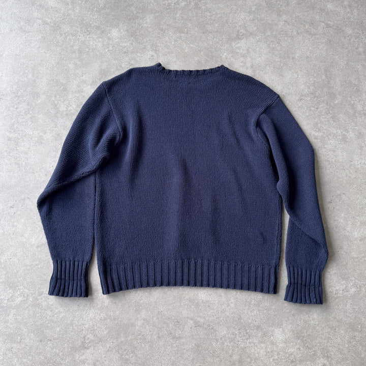 Ralph Lauren Crew Neck Jumper Navy Blue Men's L