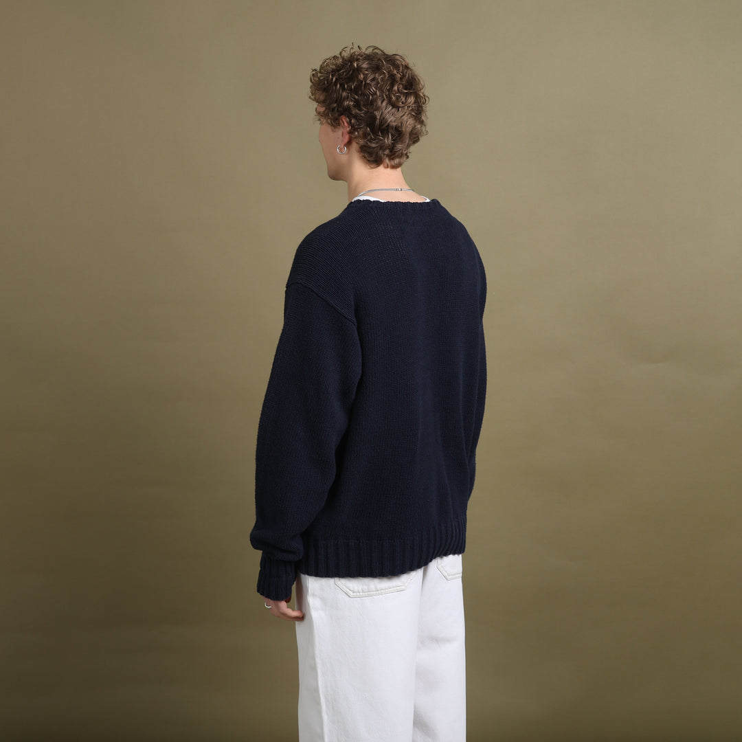 Ralph Lauren Crew Neck Jumper Navy Blue Men's L