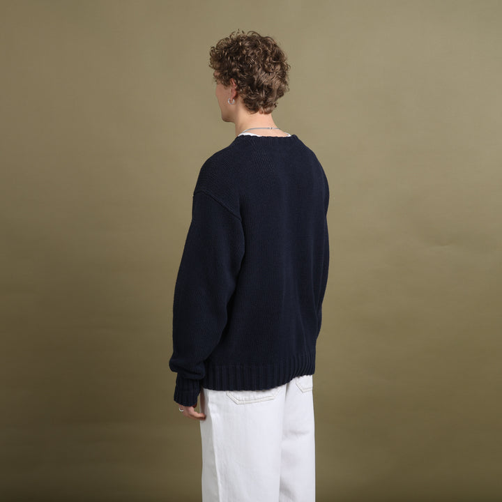 Ralph Lauren Crew Neck Jumper Navy Blue Men's L
