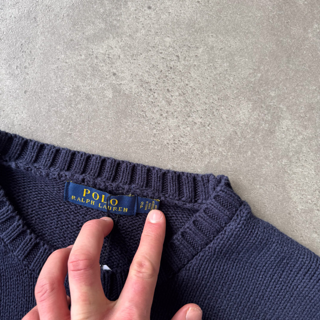 Ralph Lauren Crew Neck Jumper Navy Blue Men's M
