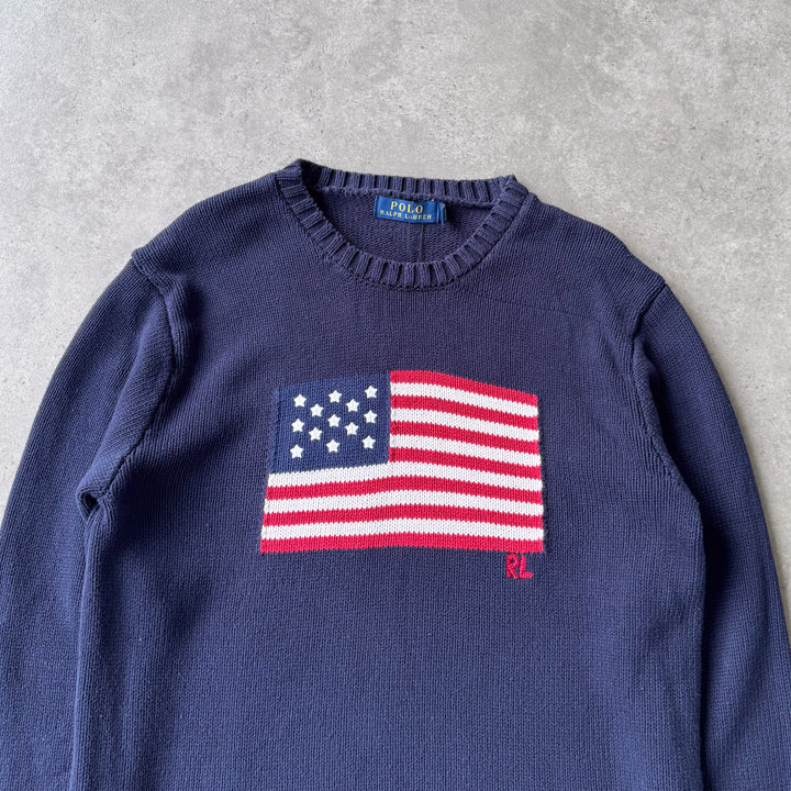 Ralph Lauren Crew Neck Jumper Navy Blue Men's M