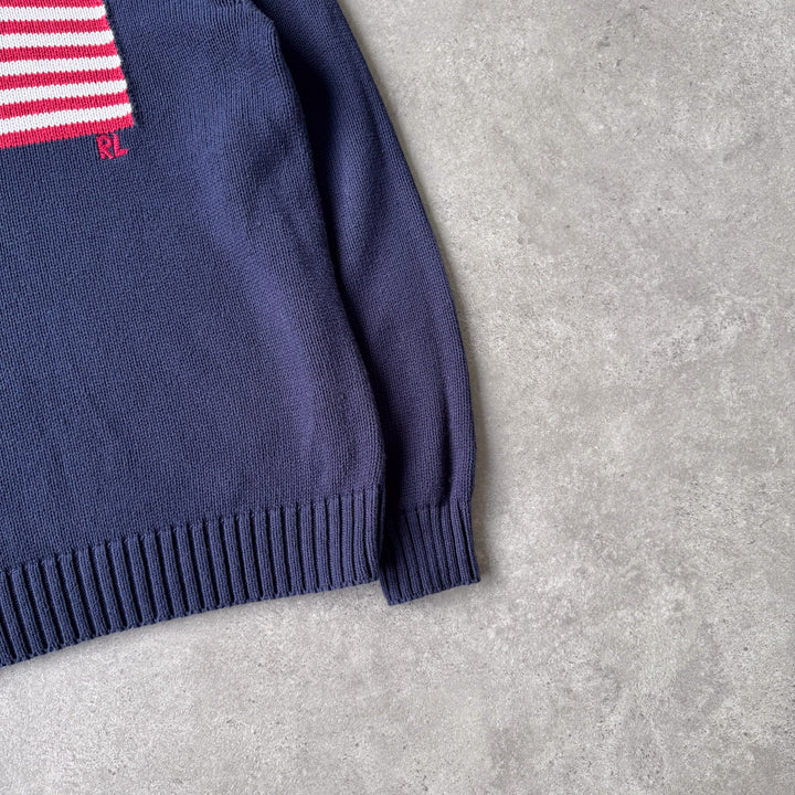 Ralph Lauren Crew Neck Jumper Navy Blue Men's M