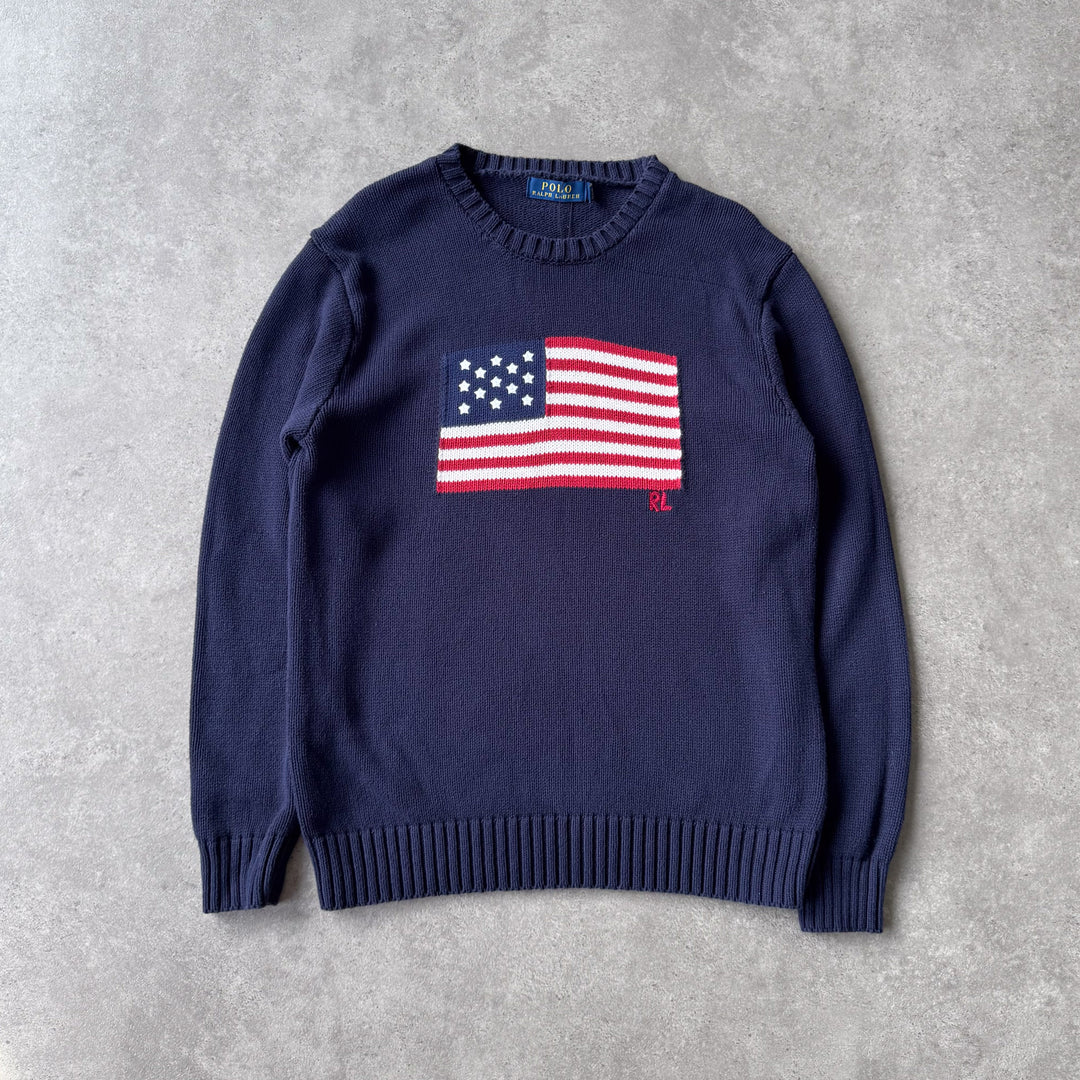 Ralph Lauren Crew Neck Jumper Navy Blue Men's M