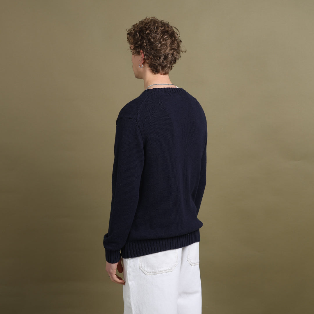 Ralph Lauren Crew Neck Jumper Navy Blue Men's M