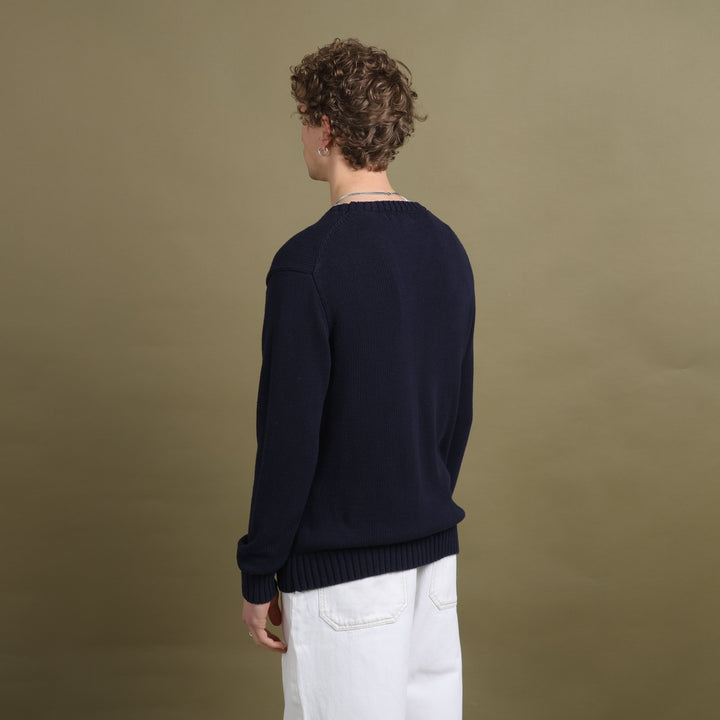 Ralph Lauren Crew Neck Jumper Navy Blue Men's M