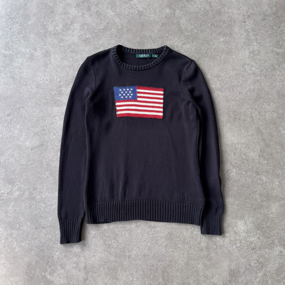 Ralph Lauren Crew Neck Jumper Black Women's UK 8