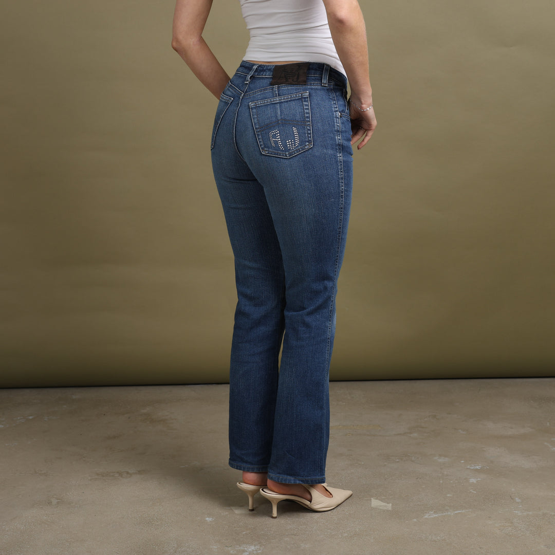 Armani Jeans Boot Cut Jeans Mid Blue Women's W28 x L30