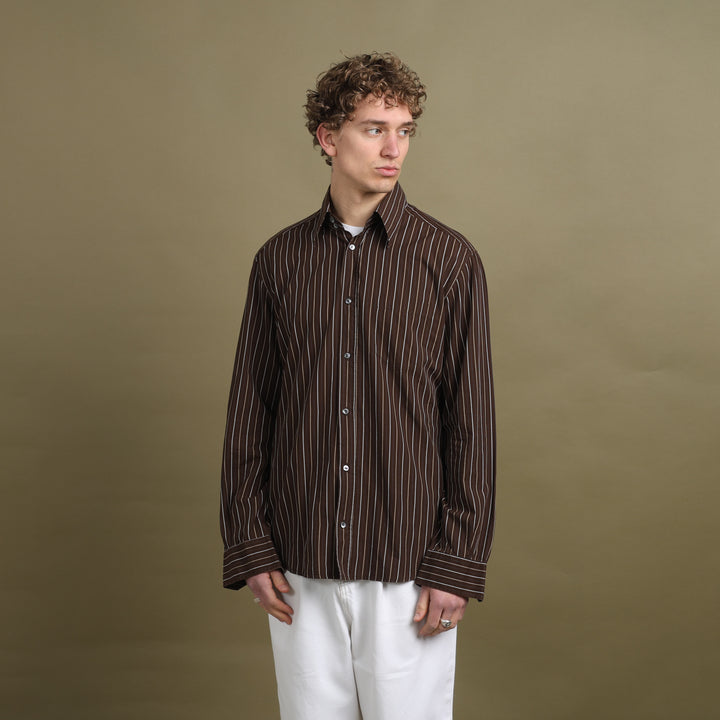 Dolce & Gabbana Dress Shirt Brown Men's L/XL