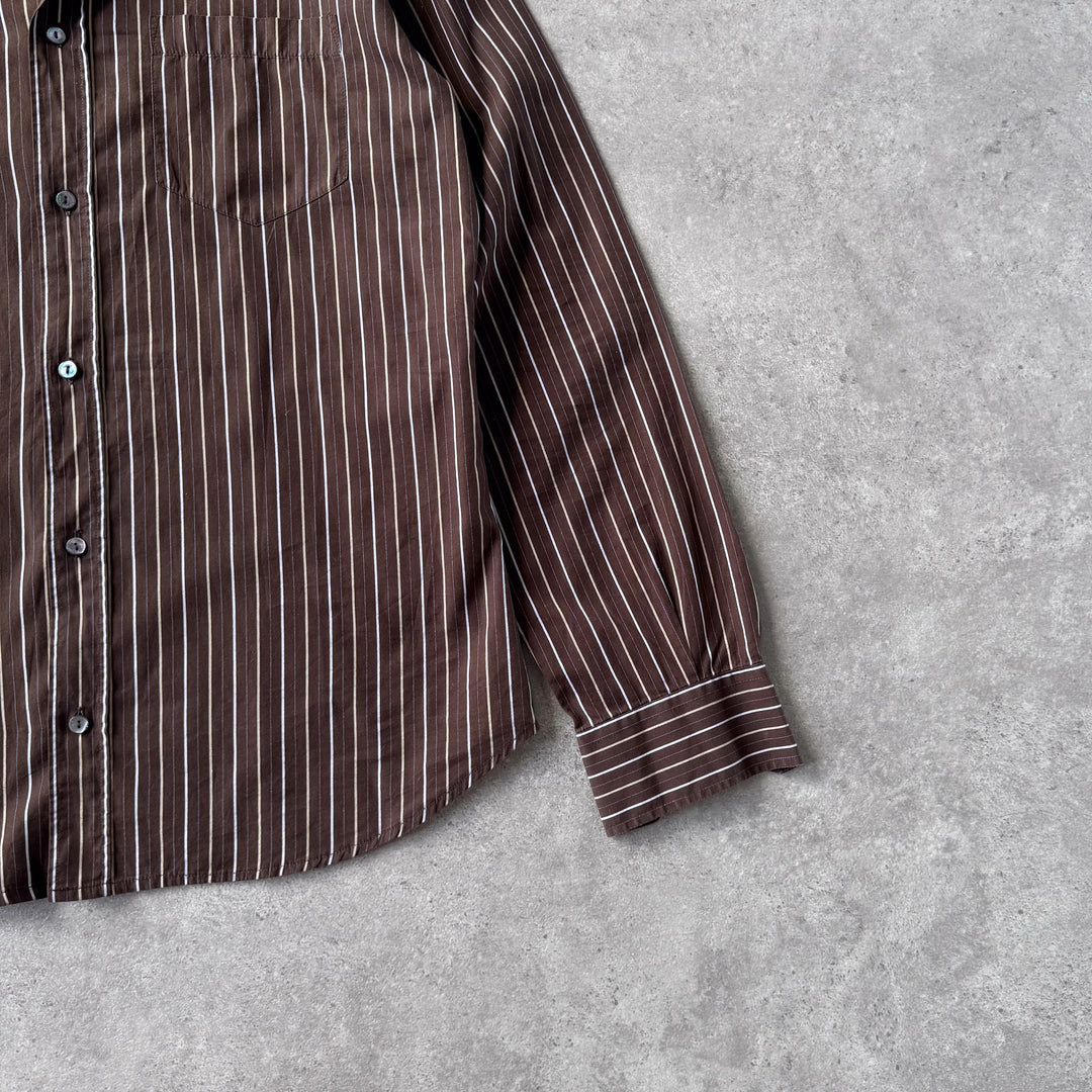 Dolce & Gabbana Dress Shirt Brown Men's L/XL
