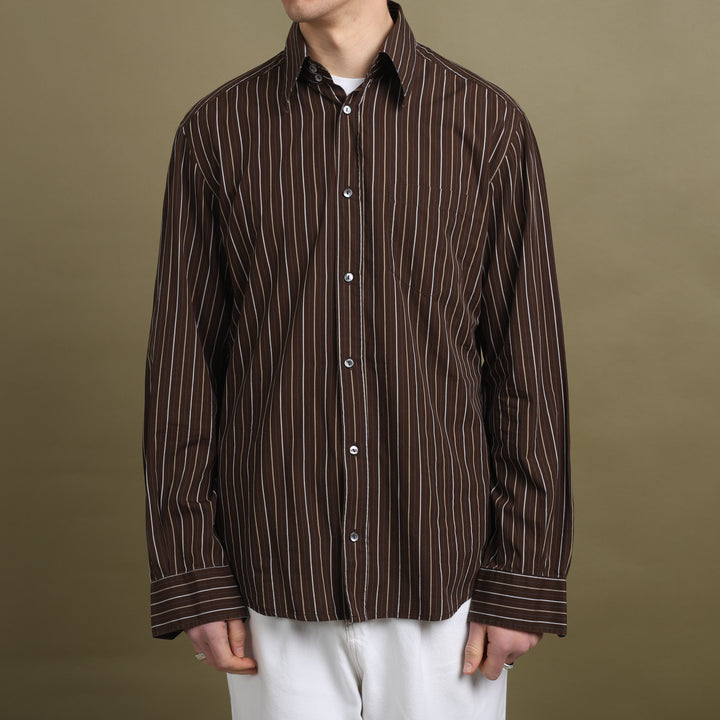 Dolce & Gabbana Dress Shirt Brown Men's L/XL